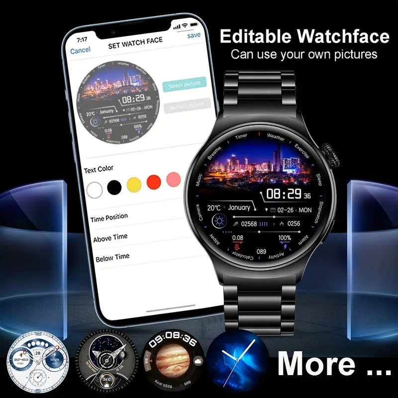 big screen smart watch – bluetooth fitness tracker