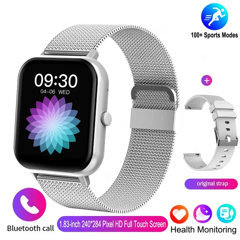 nneoba smart watch fitness tracker silver
