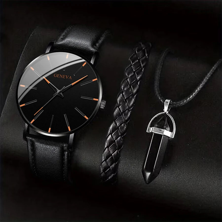 men’s business watch gift set