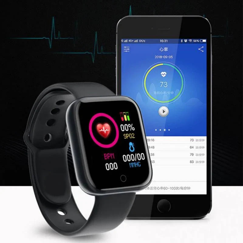 nneoba multifunctional fitness smart watch black