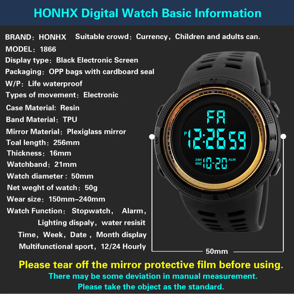 men’s digital sports watch