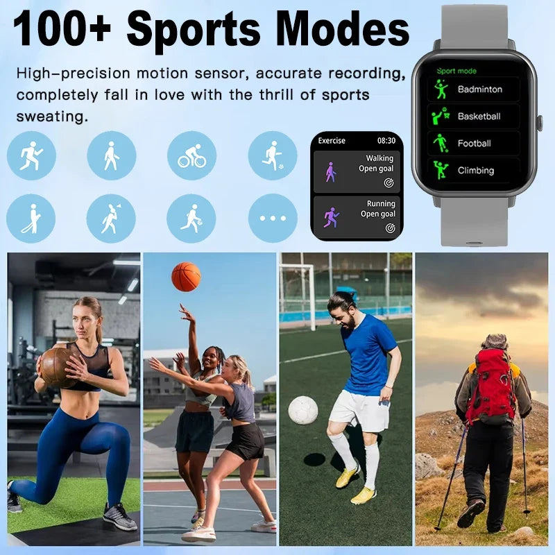 nneoba smart watch fitness tracker silver