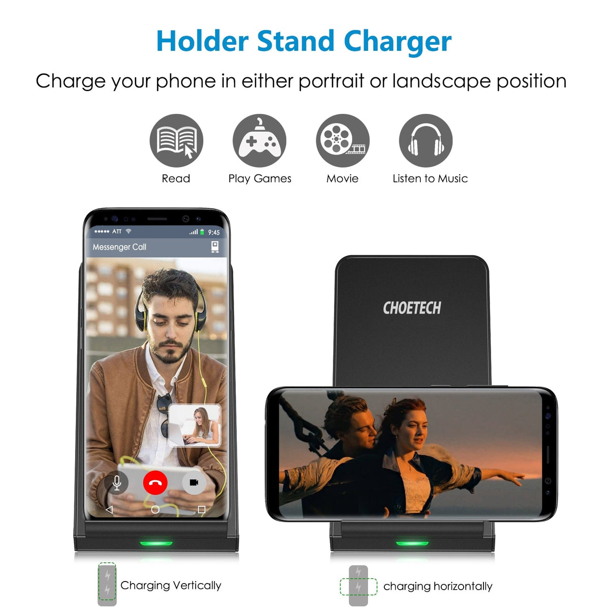 NNEDSZ T524-S Qi wireless charger stand