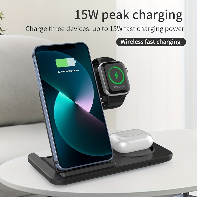 3-in-1 fast wireless charger for iPhone and Apple devices